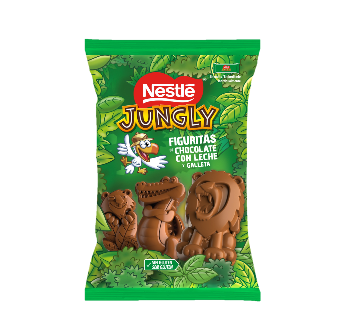 Nestlé Jungly Figuritas de chocolate con leche y galleta