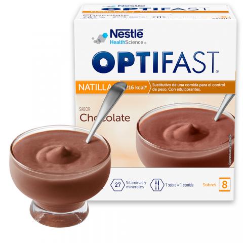 OPTIFAST® Natillas Chocolate​ - 8 sobres | Nestlé Family Club